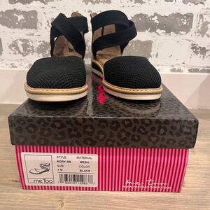 Me Too Black Mesh Espadrilles